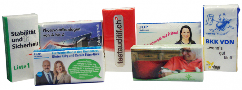 bedruckte Taschentücher, universell einsetzbar bedruckte Taschentücher, universell einsetzbar